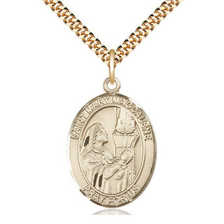 14kt Gold Filled Saint Mary Magdalene Medal Catholic Jewelry Engraved Catholic Saint Jewelry