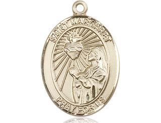 14kt Gold Filled Saint Margaret Mary Alacoque Medal Engraved Catholic Saint Jewelry