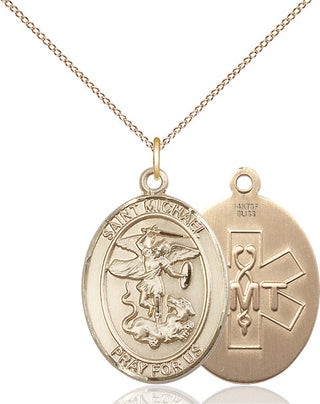 14kt Gold Filled Saint Michael EMT Medal Catholic Jewelry