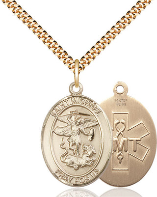 14kt Gold Filled Saint Michael EMT Medal Catholic Jewelry