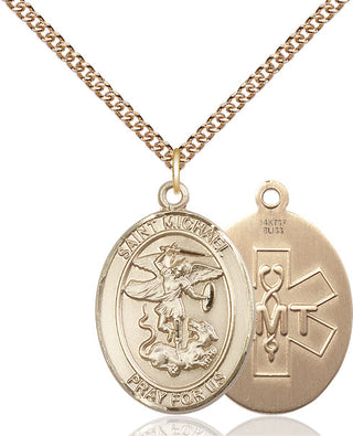 14kt Gold Filled Saint Michael EMT Medal Catholic Jewelry