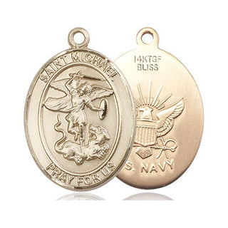 14kt Gold Filled Saint Michael Navy Medal