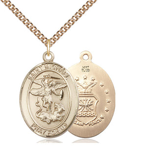 14kt Gold Saint Michael Air Force Medal