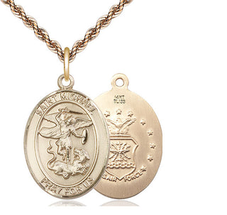 14kt Gold Saint Michael Air Force Medal