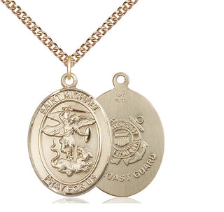 14kt Gold Saint Michael Coast Guard Medal