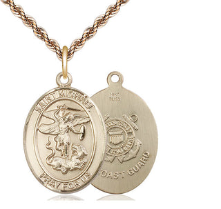 14kt Gold Saint Michael Coast Guard Medal