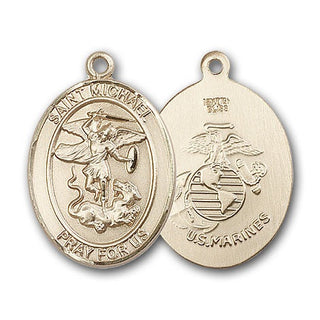 14K Gold St. Michael the Archangel Pendant