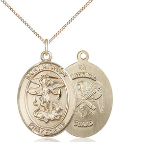 14kt Gold Saint Michael National Guard Medal