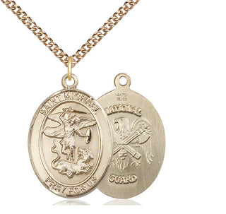 14kt Gold Saint Michael National Guard Medal