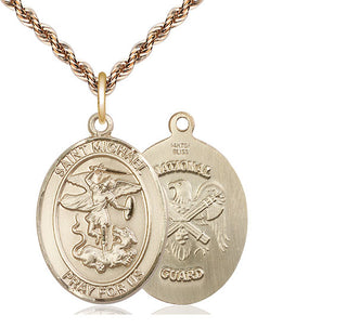 14kt Gold Saint Michael National Guard Medal