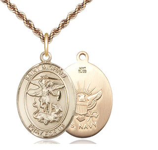 14kt Gold Saint Michael Navy Medal