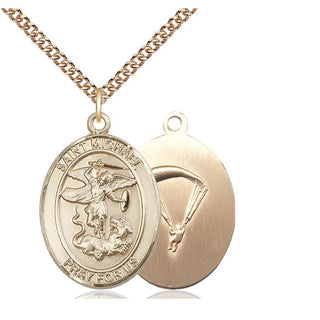14kt Gold Saint Michael Paratrooper Medal