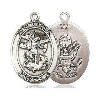 Pewter Saint Michael Army Medal