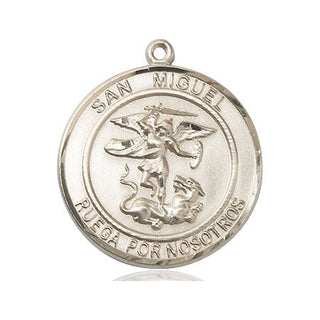 14kt Gold Filled San Miguel Arcangel Medal Engraved Catholic Saint Jewelry