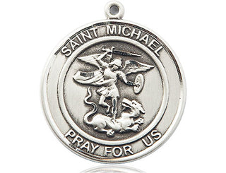Sterling Silver Saint Michael the Archangel Medal | Engravable