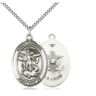 Sterling Silver Saint Michael Army Medal Catholic Jewelry