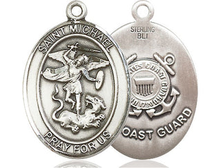 Sterling Silver Saint Michael Coast Guard Medal Catholic Jewelry