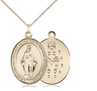 14kt Gold Filled Miraculous Medal Catholic Jewelry