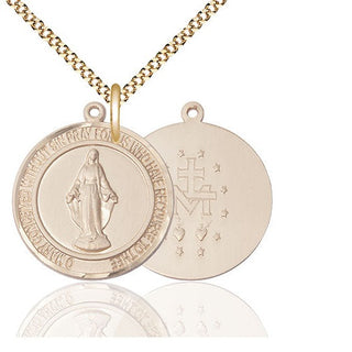 14kt Gold Filled Miraculous Medal Catholic Jewelry