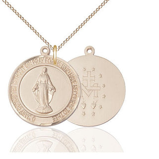 14kt Gold Filled Miraculous Medal Catholic Jewelry