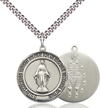 Pewter Miraculous Medal Catholic Jewelry
