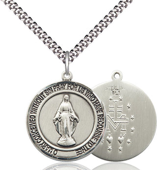 Pewter Miraculous Medal Catholic Jewelry