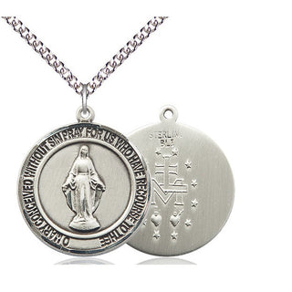 Sterling Silver Miraculous Medal Catholic Jewelry