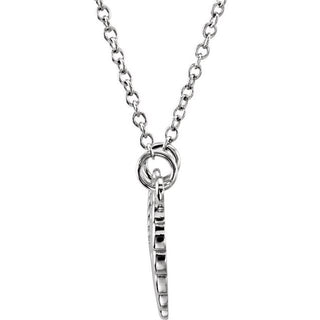 14K White Tiny Posh Angel Wings 16-18" Necklace