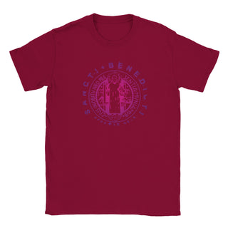 Purple Gradient St. Benedict Medal T-Shirt - view 9