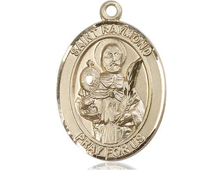 14kt Gold Filled Saint Raymond Nonnatus Medal Engraved Catholic Saint Jewelry