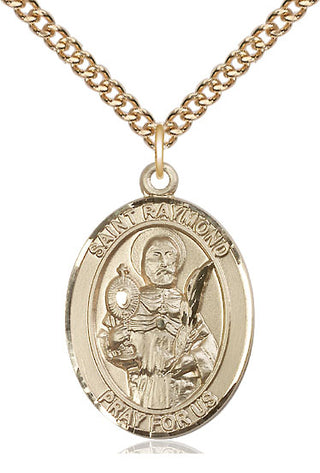 14kt Gold Filled Saint Raymond Nonnatus Medal Catholic Jewelry Engraved Catholic Saint Jewelry