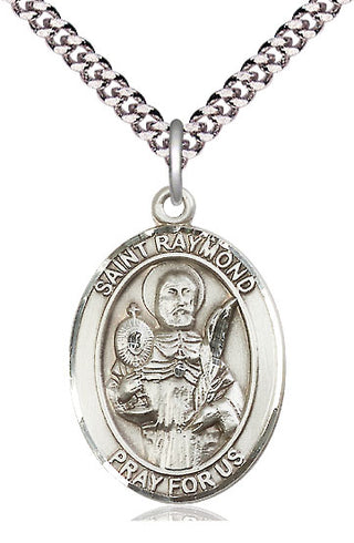 Pewter Saint Raymond Nonnatus Medal Catholic Jewelry Engraved Catholic Saint Jewelry