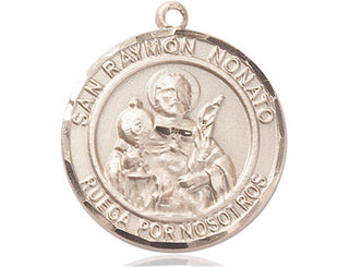 14kt Gold Filled San Ramon Nonato Medal Engraved Catholic Saint Jewelry