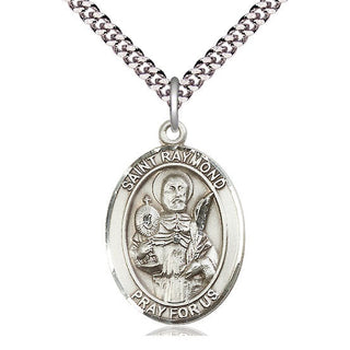 Sterling Silver Saint Raymond Nonnatus Medal Catholic Jewelry Engraved Catholic Saint Jewelry