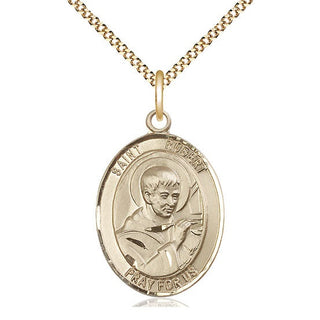 14kt Gold Filled Saint Robert Bellarmine Medal Catholic Jewelry Engraved Catholic Saint Jewelry