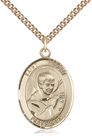 14kt Gold Filled Saint Robert Bellarmine Medal Catholic Jewelry Engraved Catholic Saint Jewelry