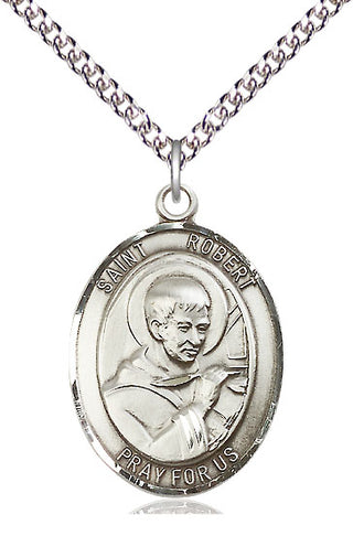Sterling Silver Saint Robert Bellarmine Medal Catholic Jewelry Engraved Catholic Saint Jewelry