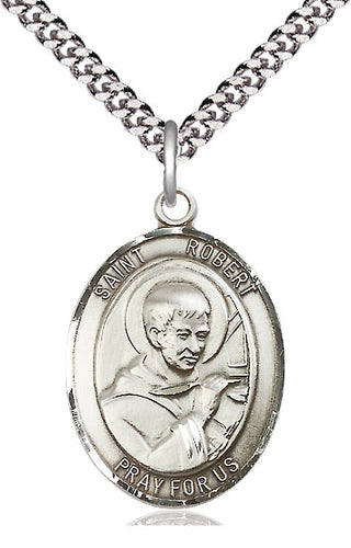 Sterling Silver Saint Robert Bellarmine Medal Catholic Jewelry Engraved Catholic Saint Jewelry