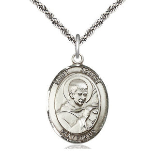 Sterling Silver Saint Robert Bellarmine Medal Catholic Jewelry Engraved Catholic Saint Jewelry