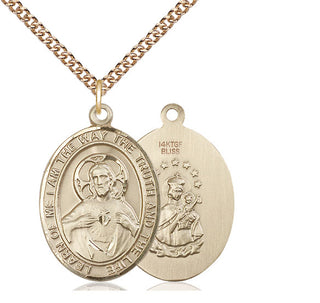 14kt Gold Filled Scapular Medal Catholic Jewelry
