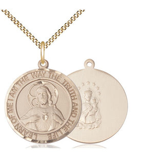 14kt Gold Filled Scapular Medal Catholic Jewelry