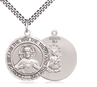 Sterling Silver Scapular Medal Catholic Jewelry