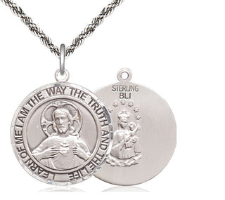 Sterling Silver Scapular Medal Catholic Jewelry