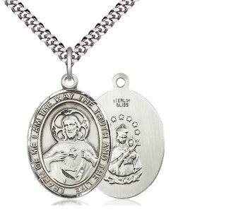 Sterling Silver Scapular Medal Catholic Jewelry
