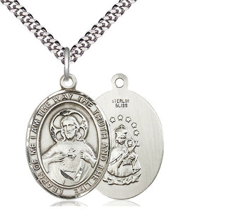 Sterling Silver Scapular Medal Catholic Jewelry