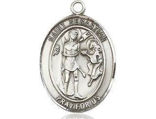 Sterling Silver Saint Sebastian Medal | Engravable