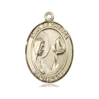 14kt Gold Our Lady Star of the Sea Medal Engraved Catholic Saint Jewelry
