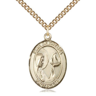 14kt Gold Our Lady Star of the Sea Medal Engraved Catholic Saint Jewelry