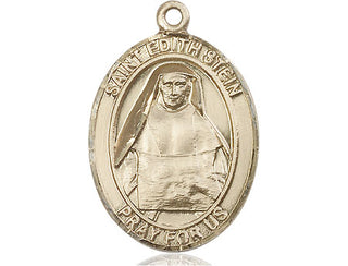 14kt Gold Filled Saint Edith Stein Medal Engraved Catholic Saint Jewelry