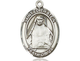 Sterling Silver Saint Edith Stein Medal Catholic Jewelry Engraved Catholic Saint Jewelry